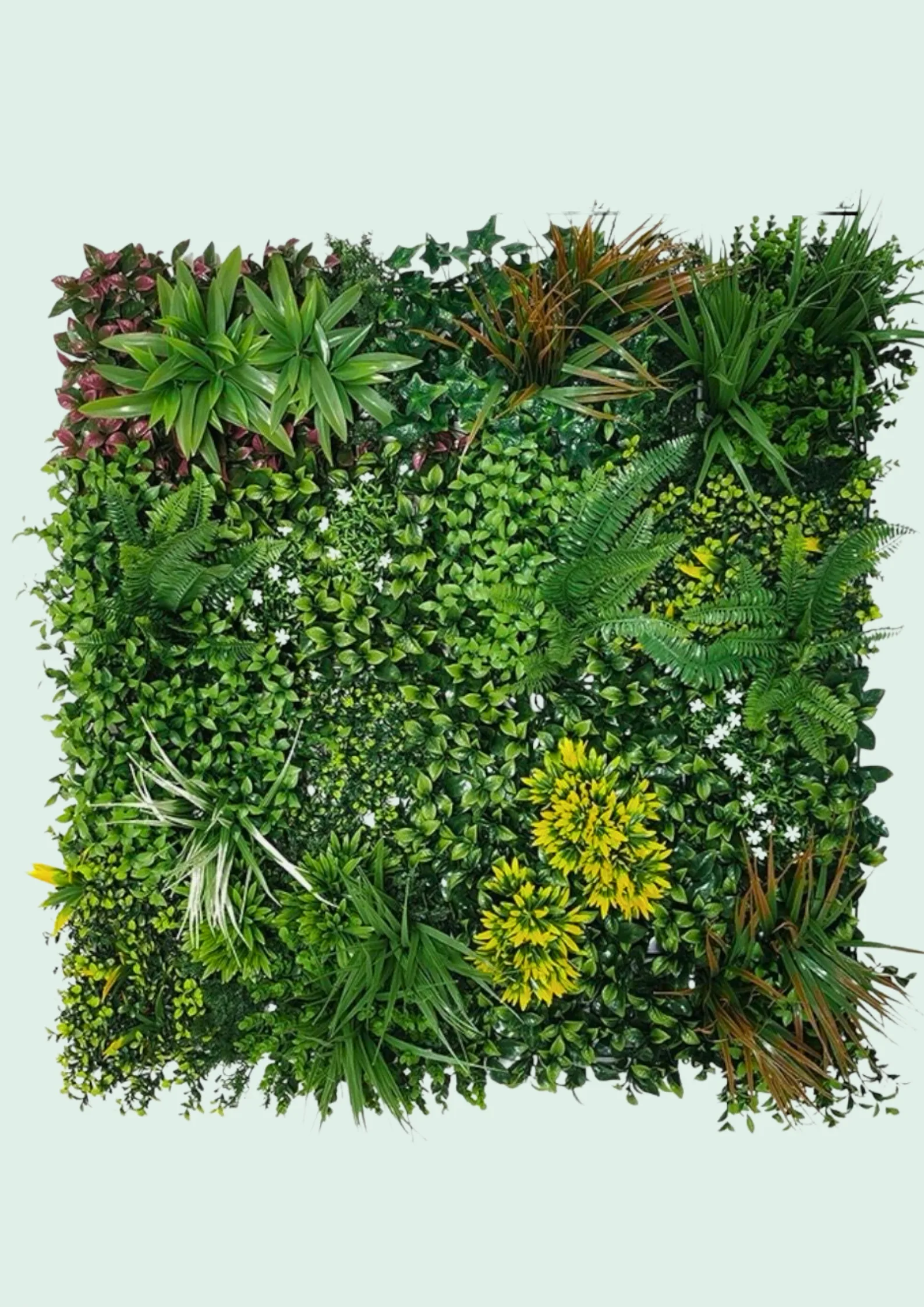 Green Wall Panel Fern Flower Mix