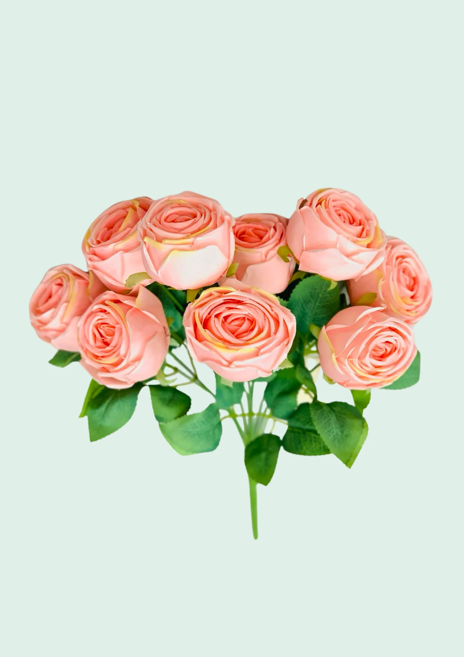 Peach and coral rose bouquet for event styling