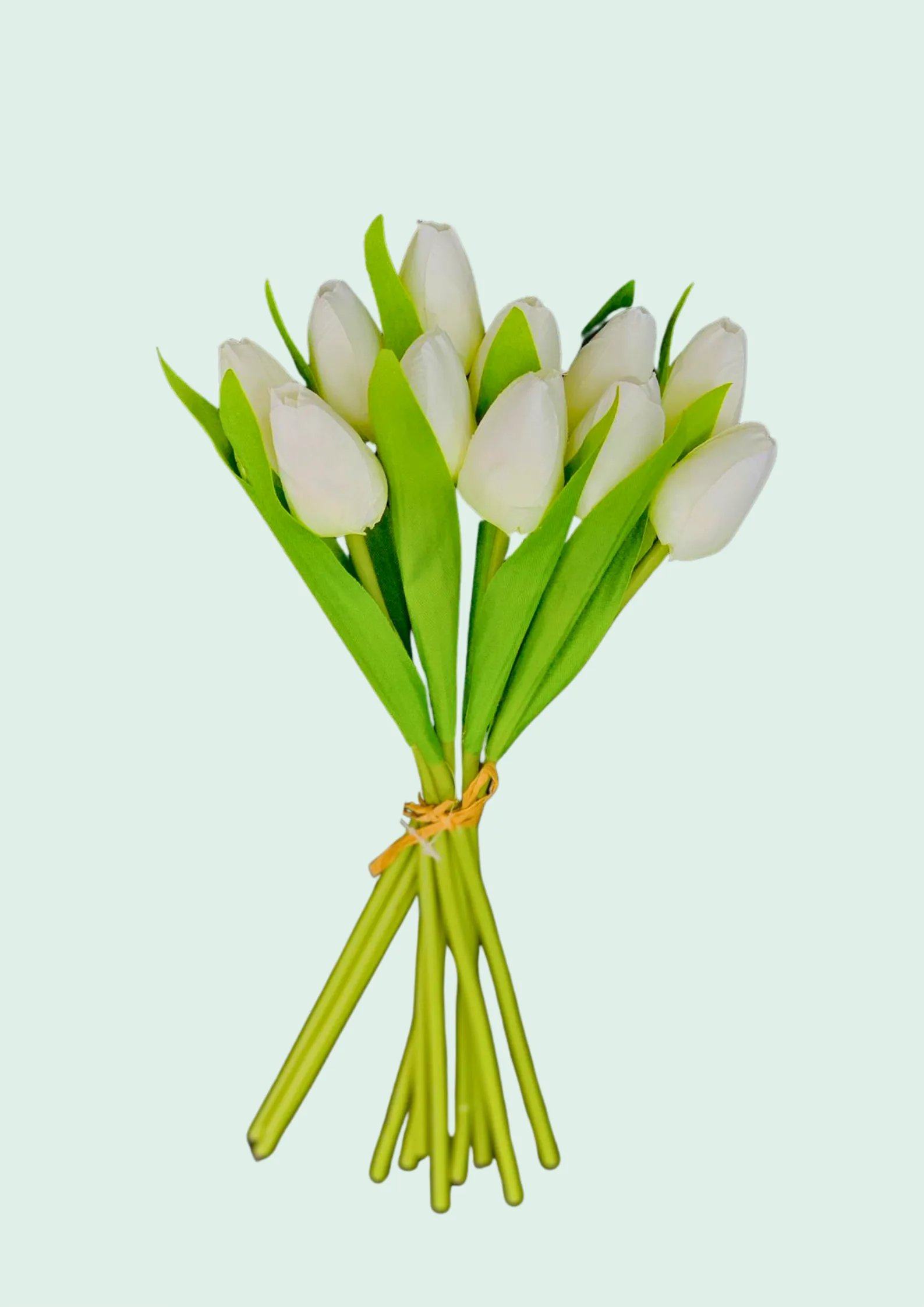 White tulip bouquet, wedding-style floral arrangement