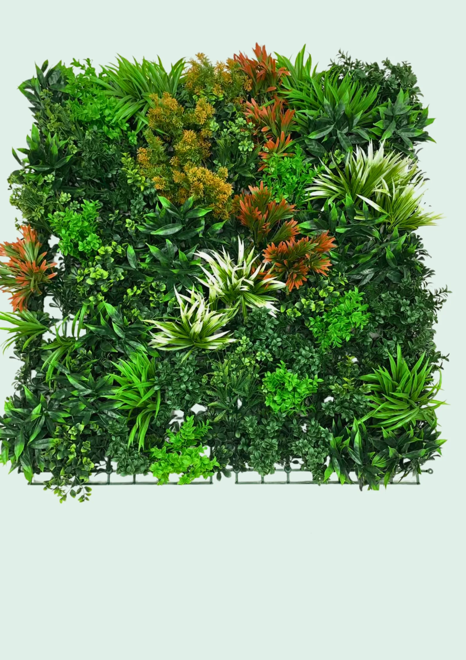 Artificial green wall in a hotel setting