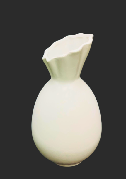 Large Ruffled Neck Vase