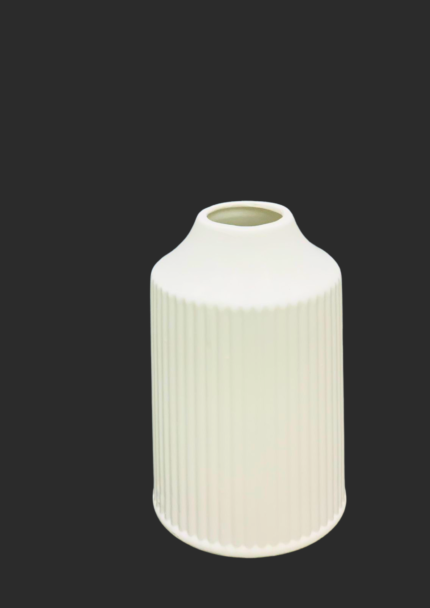 Tall Ribbed Bottle Vase