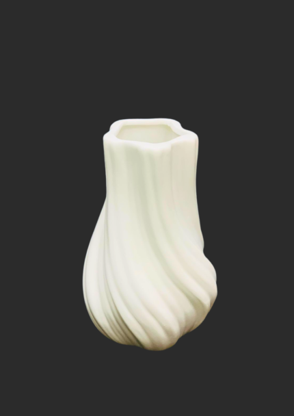 Twisted Spiral Ceramic Vase