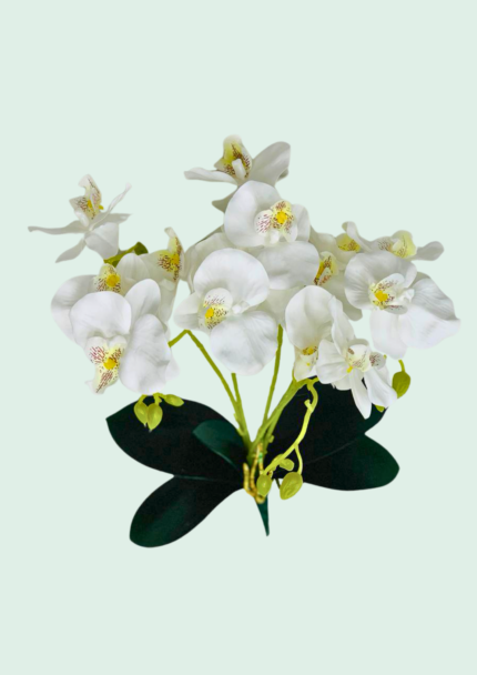 Real Touch White Orchid Bouquet