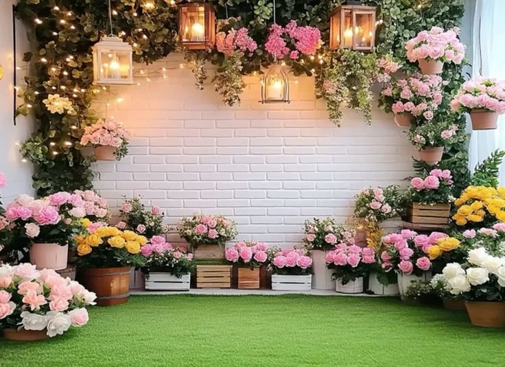 Artificial Flowering Garden Display
